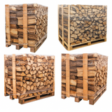 4 X Paletten (2 Weißeiche + 2 Buche/Hainbuche) – Scheite, 50 cm