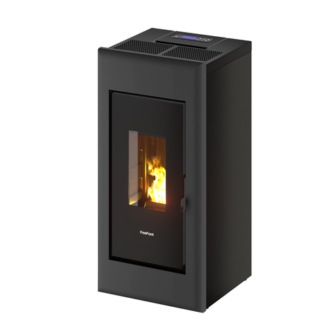 Pelletofen FREEPOINT One luftdicht schwarz 7 kW
