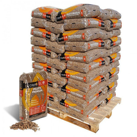Holzpellets Crépito – Palette 72 Säcken zu 15 kg