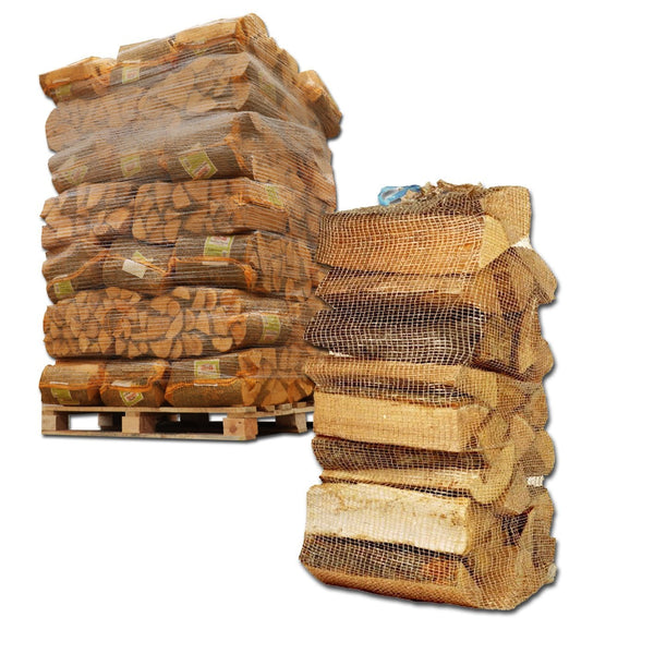40 Netze Scheite zu 25kg – Hartholzmischung 30cm