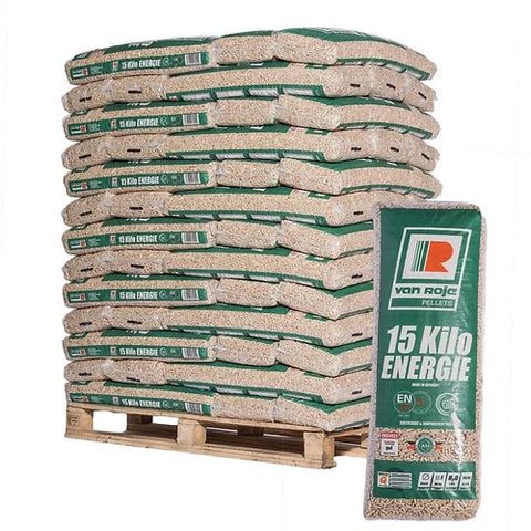 Pellets Van Roje – Palette mit 65 Säcken zu 15 kg