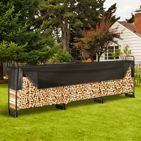 Außen-Holzunterstand VEVOR 386×36×117 cm mit wasserdichter Abdeckung Oxford