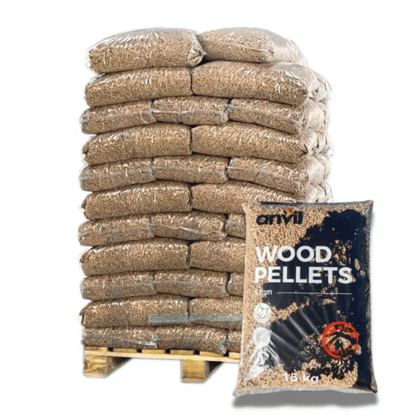 Pellets ANVIL – Palette mit 70 Säcken zu 15Kg – EN Plus A1
